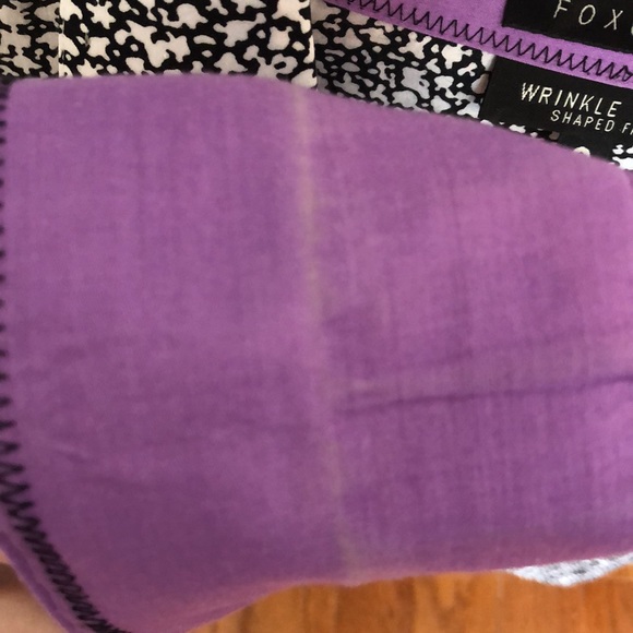 Foxcroft Black and White Button Down Blouse - Picture 7 of 9